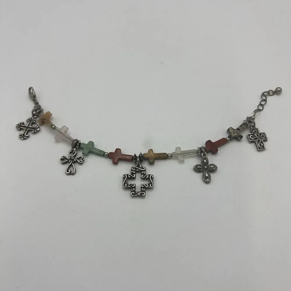 Women’s Stone & Cross Bracelet